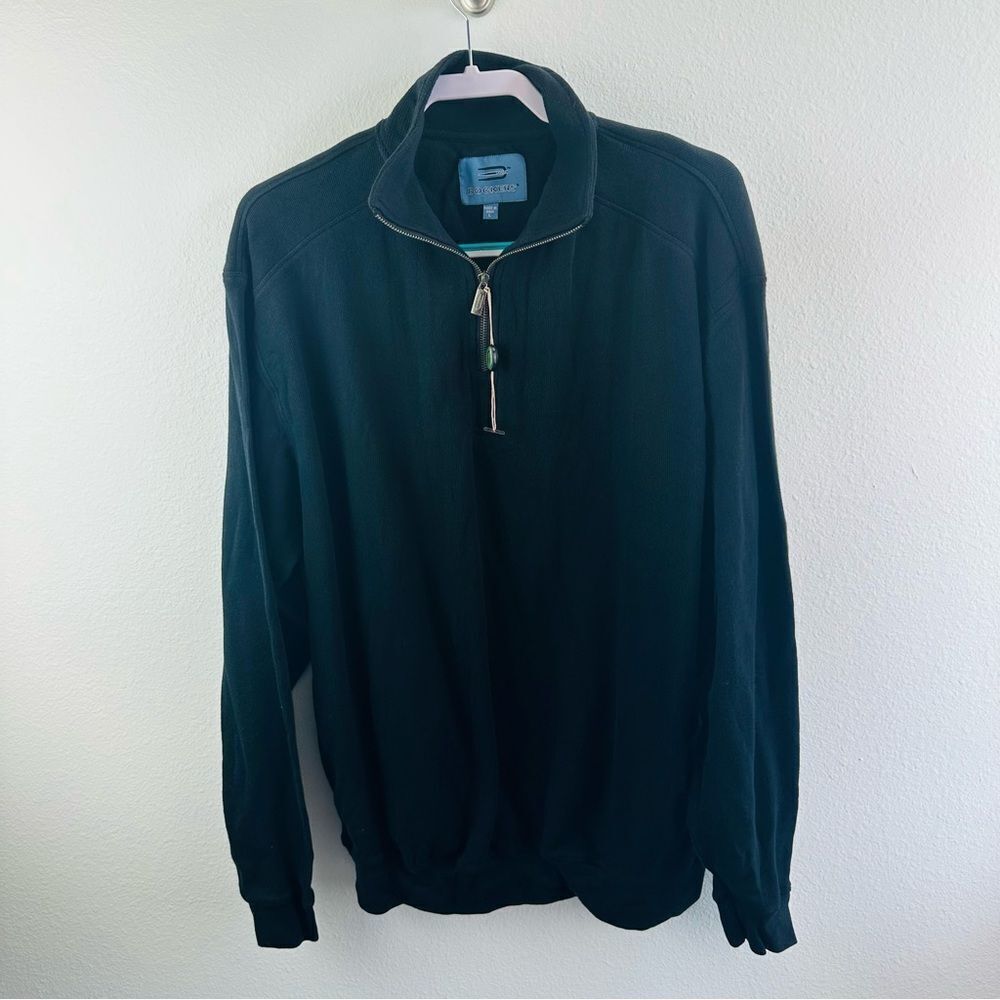 Dockers Black Quarter Zip Long Sleeve Sweatshirt Men’s Size L